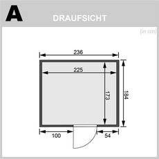 Bild von Sauna Sonara Fronteinstieg, Tür gedämmt, ohne Kranz