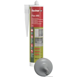 Fischer Flex MS einkomponentiger Hybrid-Dichtstoff 290 ml grau