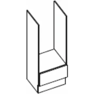 Kondela Küchenschrank auf dem Herd Prado 60 DGBB - Weiß Hochglanz - Weiß