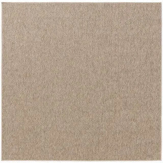 benuta Outdoorteppich Iowa Taupe 300x300 cm , Kunststoff , Quadratisch , 300x300 cm , wasserabweisend , Teppiche und Böden, Teppiche, Outdoorteppiche
