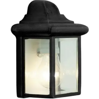 Außenleuchte NISSIE, Schwarz, E27 1x40W, Metall/Glas, Außenbereich - Bunt