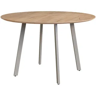 Vicco Halvar Ø 120 cm Greige/Goldkraft Eiche - Braun, Grau