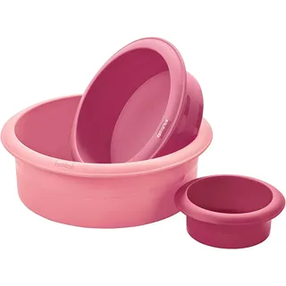 Lurch 83022 FlexiForm Tortenform 3er Set / 3 runde Backformen (Ø 9, 15, 20 cm) aus 100% BPA-freiem Platin Silikon, Candy Mix