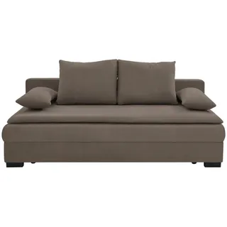 Venda Schlafsofa , Taupe , Textil , Uni , Füllung: Schaumstoff,Schaumstoff , 207x74-94x90 cm , Stoffauswahl, Liegefunktion, Rücken echt , Wohnzimmer, Sofas & Couches, Schlafsofas, Sonstige Schlafsofas