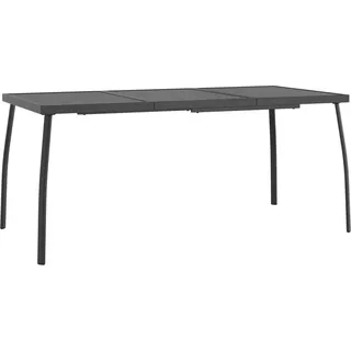 vidaXL Gartentisch Anthrazit 165x80x72 cm Stahlgitter - Grau