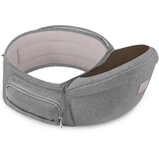 GAGAKU Baby Hüftsitz Leichte Taille Hocker 4 Tragepositionen für Kinder 0-36 Monate Neugeborenes Polyester - Grau