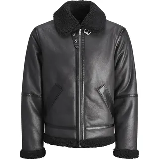 JACK&JONES Herren Jorcole Aviator Jacket Jacke, Black, S