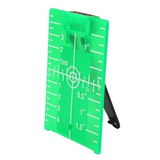 Laserzielplatte, magnetische Zielplatte mit Bein für Laserpegelmesser Cross Line Double Scale Entfernungsmessgerät Level Target Plate(Grün)