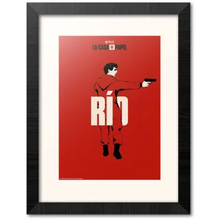 Grupo Erik Gerahmter Druck 30 x 40 cm Rio – Dekorfolie The House of Paper – Poster The House of Paper/Print The House of Rio – Dekoration The House of Paper – Offizielles Lizenzprodukt