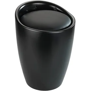 Wenko Badhocker mit Wäschesammler Candy 24229100 schwarz matt