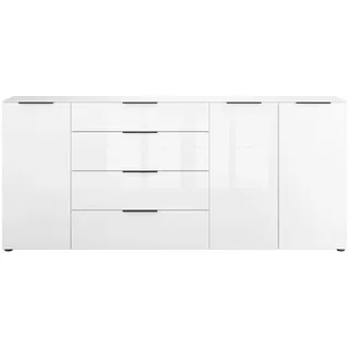 Manjana Möbel Sideboard »Style« mit Metallgriffen & Glasfront, Soft-Close, Selbsteinzug, in 2 Breiten