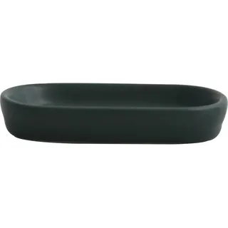 MSV Seifenschale Maonie Keramik 13,9 cm x 9 cm x 2,4 cm Dunkelgrün