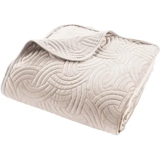 Douceur d'intérieur Bettüberwurf 220 x 240 cm Beige/Weiß
