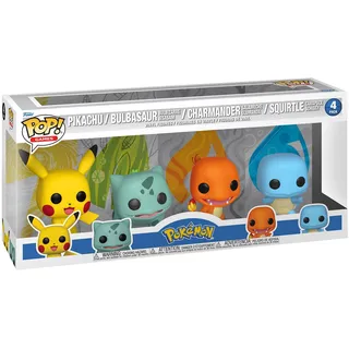 Funko Pokemon Sammelfigur 4er Set - Pikachu / Bulbasaur / Charmander / Squirtle