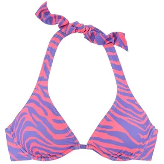 VENICE BEACH Bügel-Bikini-Top Damen violett-koralle Gr.38 Cup F