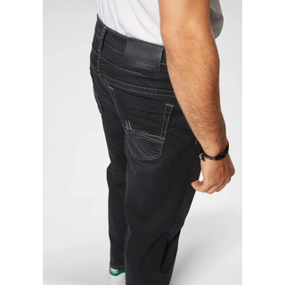 Loose-fit-Jeans CAMP DAVID "CO:NO", Herren, Gr. 34, Länge 34, schwarz (schwarz used), Denim/Jeans, Obermaterial: 98% Baumwolle, 2% Elasthan, unifarben, comfort fit lang, Jeans Loose-fit-Jeans, mit markanten Nähten und Stretch