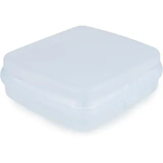 Tupperware Sandwich-Box Aufbewahrungsbox Brotdose quadratisch mit Scharnier und Verriegelung (hellblau)