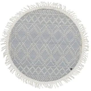 Tom Tailor Teppich ¦ blau Ø Wolle, ¦ Maße (cm): H: 1 Ø: 140.0