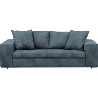 Home affaire 2-Sitzer »SLEETLAND XXL in Samtvelours oder Vintage-Leder-Optik« besonders groß und bequem, blau