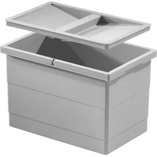Hailo Inneneimer 1073979 mit Deckel 350 x 226 x 220 mm 2 Henkel - Grau