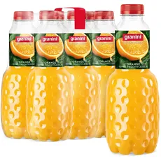 Granini Trinkgenuss Orange (6x1l), mindestens 50% Fruchtgehalt, Orangennektar aus Orangensaftkonzentrat, natürlich, vegan, mit Pfand