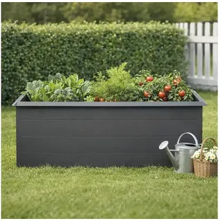 Hochbeet klassisch Konsta mit Schneckenkante 203 x 98 x 76 cm anthrazit