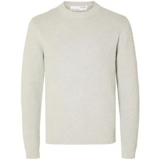 Selected Homme Herren Slhdane Knit Structure Crew Neck Noos Strickpullover, Light Grey Melange, XL EU