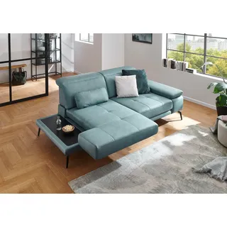 Die PlanBar Recamiere »MP-IN20126 optional mit Drehsitzfunktion« Inkl. Kopfteilverstellung, Federkern oder Kaltschaumpolsterung, blau