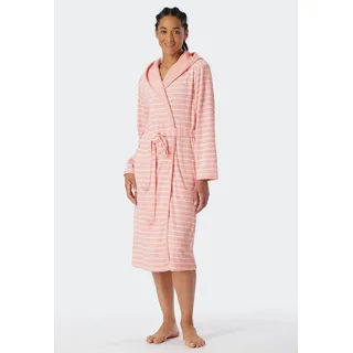 Schiesser Bademantel »Feather Terry« Bindegürtel, Kapuze, Seitentaschen, Regular Fit, Frottee, weich, rosa