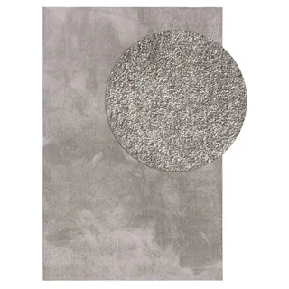 benuta Nest Waschbarer Teppich Nina - Grau 80x150 cm - Kunstfaser - Rechteckig & im Style: Uni, Minimalistisch - Pflegeleicht für Wohnzimmer Schlafzimmer