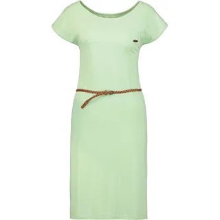 Sommerkleid ALIFE & KICKIN, Damen, Gr. S, Normalgrößen, grün (pear melange), 65% Baumwolle, 35% Polyester, Rundhals, Kleider Sommerkleid