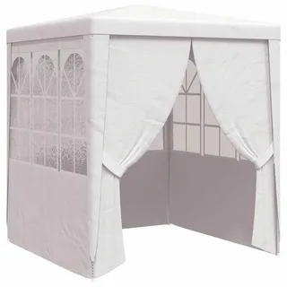 vidaXL Profi-Partyzelt 2,5 x 2,5 m inkl. 4 Seitenteile Weiß