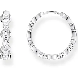 Thomas Sabo Creolen Kreise mit weißen Steinen", CR714-051-14