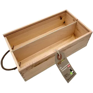 rustikale Holzbox - Geschenkbox Holz - Aufbewahrungsbox für Geschenke - ideale Geschenkbox - Holzkiste mit Deckel - Werkzeugkiste - Weinkiste (350 x 200 x 110 mm)