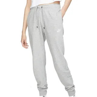 Nike Damen Sporthose W NSW ESSNTL PANT Tight Fleece Pants, Dk Grey Heather/White, XL,