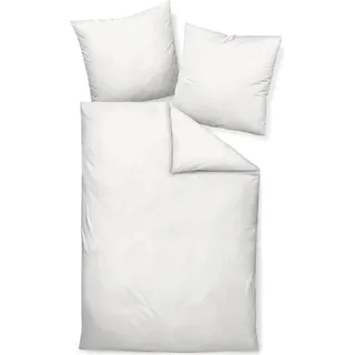 Janine Design Mako-Satin-Bettwäsche-Garnitur 31001 Colors Farbe weiss Größe 135x200 + 80x80 - Weiß