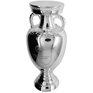 UEFA AmBallCom | Euro 2024 Deutschland Replic Trophäe | Verschiedene Größen | Geschenkverpackung | 3D | Zamak | Geschenk für den Fußballfan (100mm)