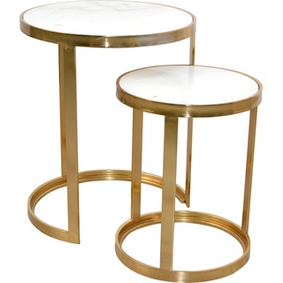 Home Affaire Beistelltisch 75874867-0 gold rund 2er Set