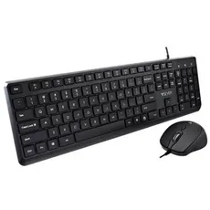 V7 CKU350US - keyboard and mouse set - 100% (full size) - QWERTY - US - black Input Device - Tastatur & Maus Set - Englisch - US - Schwarz