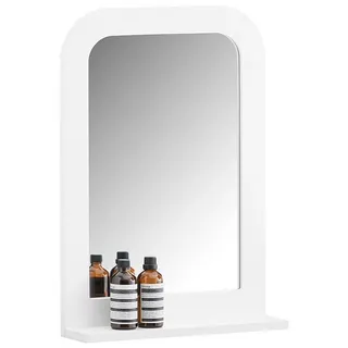 SoBuy Wandspiegel Badspiegel mit Ablage Hängeschrank Aufbewahrungsschrank für Bad Badezimmer Weiß BHT ca. 38x54x9cm - Holzwerkstoff , 38x54x9 cm , Badezimmerspiegel,