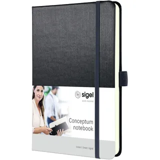 Sigel Notizbuch A5 liniert Grau metallic