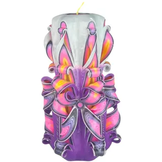 Handgemachte Designkerze, geruchlose dekorative Kerze 120 x 220 mm, 126 Stunden lange brennende zylindrische Kerze, rauchfreie Baumwolldochte, ideale Heimdekoration und vielseitiges Geschenk