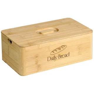 KESPER | Brotkasten mit Schneidebrett, Material: FSC®-zertifizierter Bambus, Maße: B: 32 x H: 12,5 x T: 20 cm, inkl. Brett 32 x 20 x 1 cm | 58583