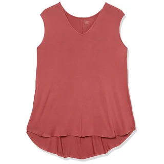 Amazon Essentials Damen Tank-Top aus Jersey mit V-Ausschnitt, Reguläre Passform (Früher Daily Ritual), Dunkelrosé, L