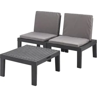 Outdoor-Lounge-Set Cervia,  100 %  Italy,  Weiß - Schwarz
