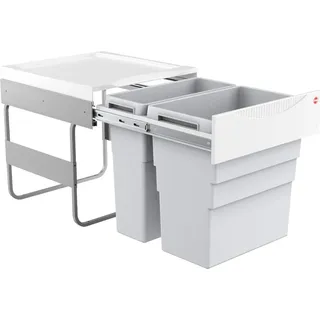 HAILO 3668-50 Abfallsorter 49 (30+19) Liter EASY CARGO 2 ab 50 cm Schrankbreite - Grau