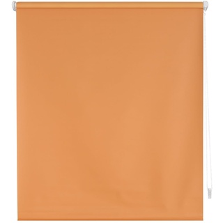 Decorblind | Verdunkelungsrollo, glatt, ohne Werkzeug und ohne Bohren, Maße Rollo: 37 x 180 x 180 cm (B x L), Maße Stoff: 34 x 175 cm, einfarbig, Orange, Fensterrollos