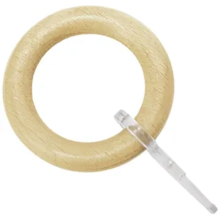 GARDINIA Holz-Gardinenringe Shorty für Ø 25 mm Buche 10-er Pack