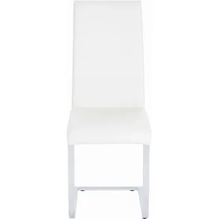 Mid.you Schwingstuhl-Set , Weiß , Metall, Leder , Lederlook , Uni , Kufe , 42x103x44 cm , gastro- und objekttauglich, abwischbar , Esszimmer, Stühle, Lederstühle