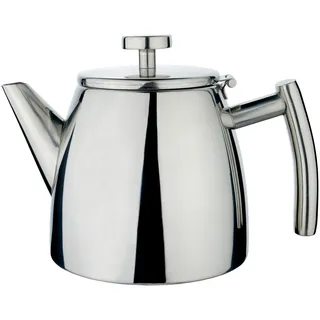 Café Ole HTP-06DW Doppelwandige Teekanne, Edelstahl 18/10, Hochglanz Poliert, 0,6 L